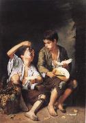 Bartolome Esteban Murillo Grapes and melon eater Sweden oil painting reproduction